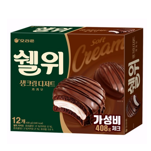 Orion Shellwi Cocoa & Cream Dessert Biscuit 408g