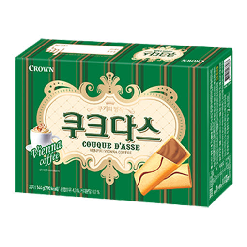 Crown Couque D'Asse Vienna Coffee Wafer Biscuit 128g