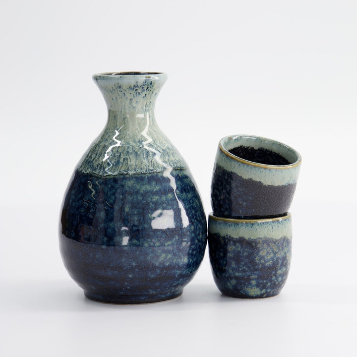 Sake Set 1:2 Namako Unofu 8x12.5cm + 4.5x4.5cm (300ml +50ml) 3pcs