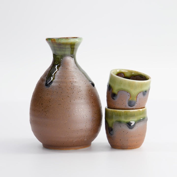 Sake Set Iga Oribe 1:2 300ml/50ml