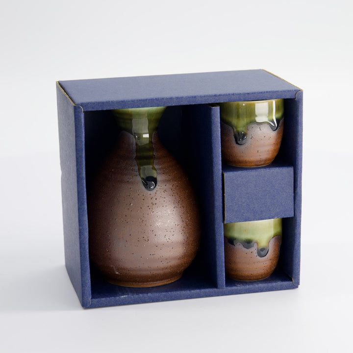 Sake Set Iga Oribe 1:2 300ml/50ml