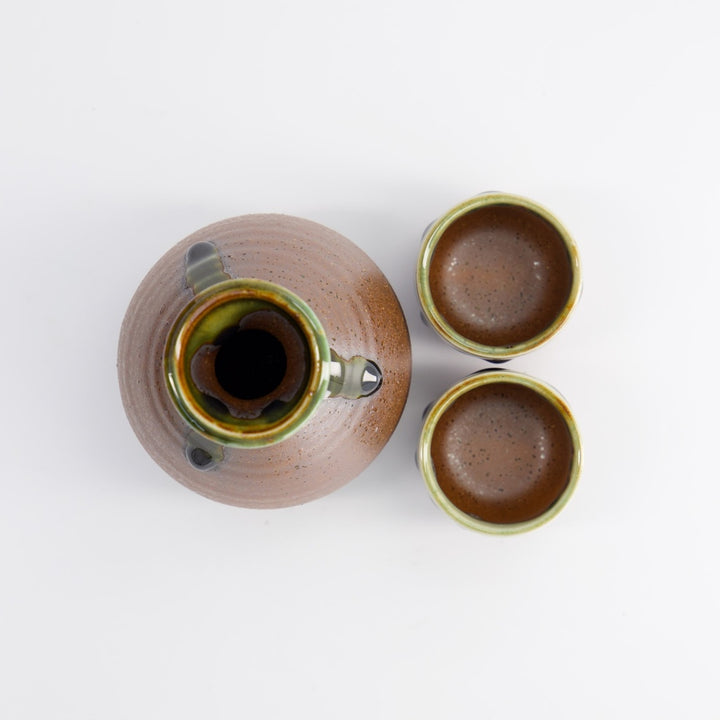 Sake Set Iga Oribe 1:2 300ml/50ml