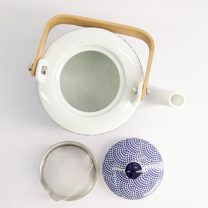 Nippon Blue Tea Giftset Dots 0.8lt w/ 4 Cups Lines-Star-Dots-Wave