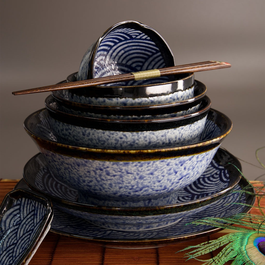 Aisai Seigaiha Ramen Bowl 21.5x9cm 1300ml