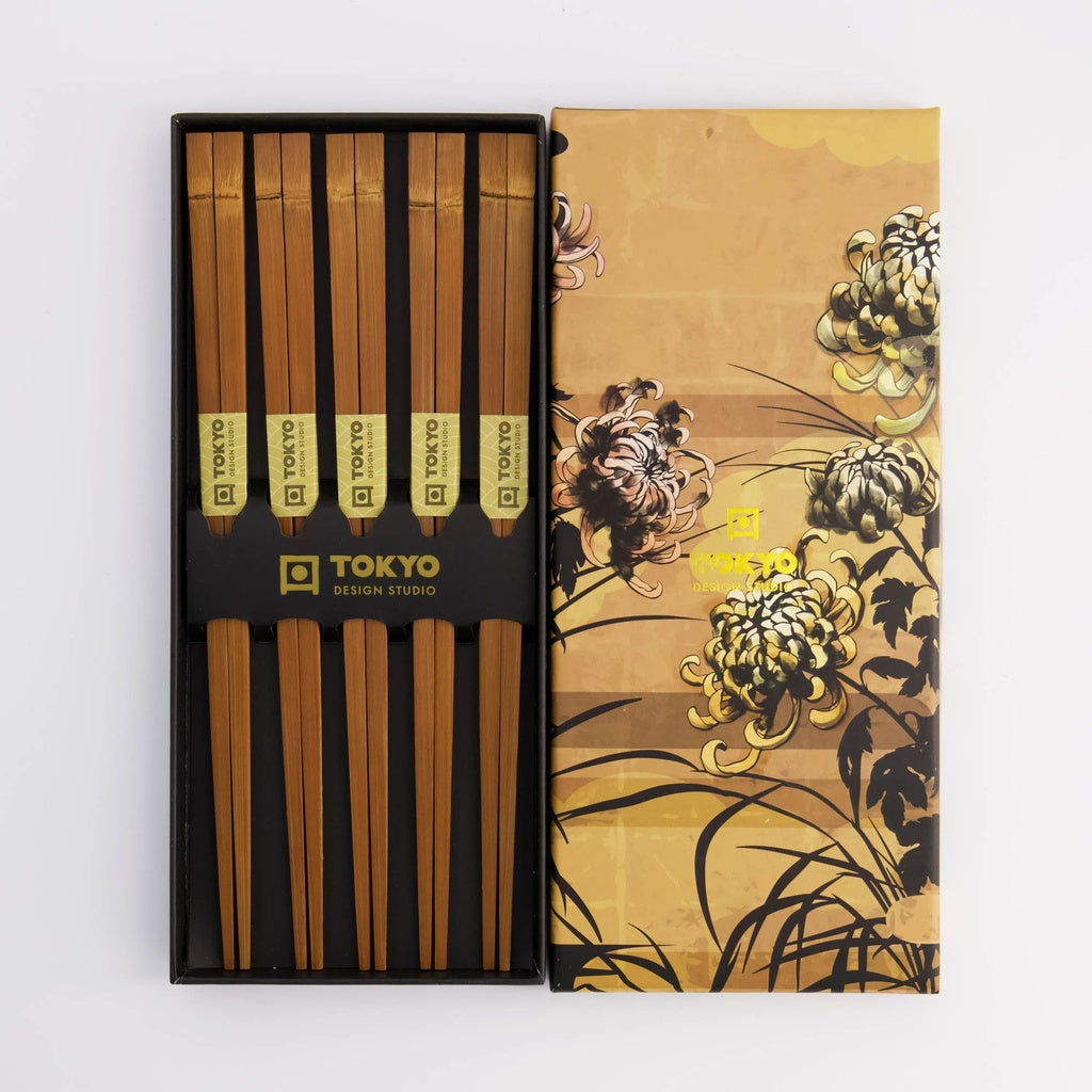 Chopstick Giftset/5 Bamboo Brown