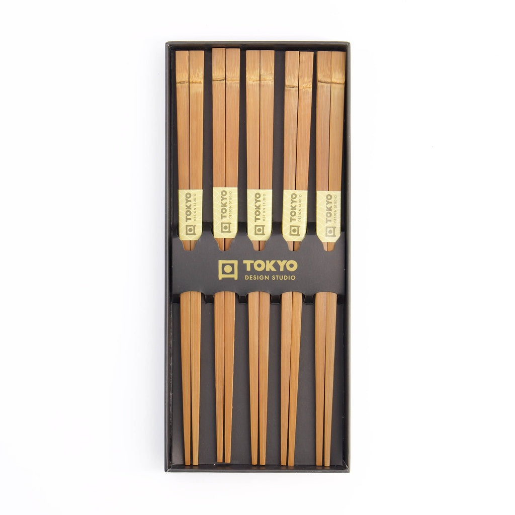 Chopstick Giftset/5 Bamboo Brown
