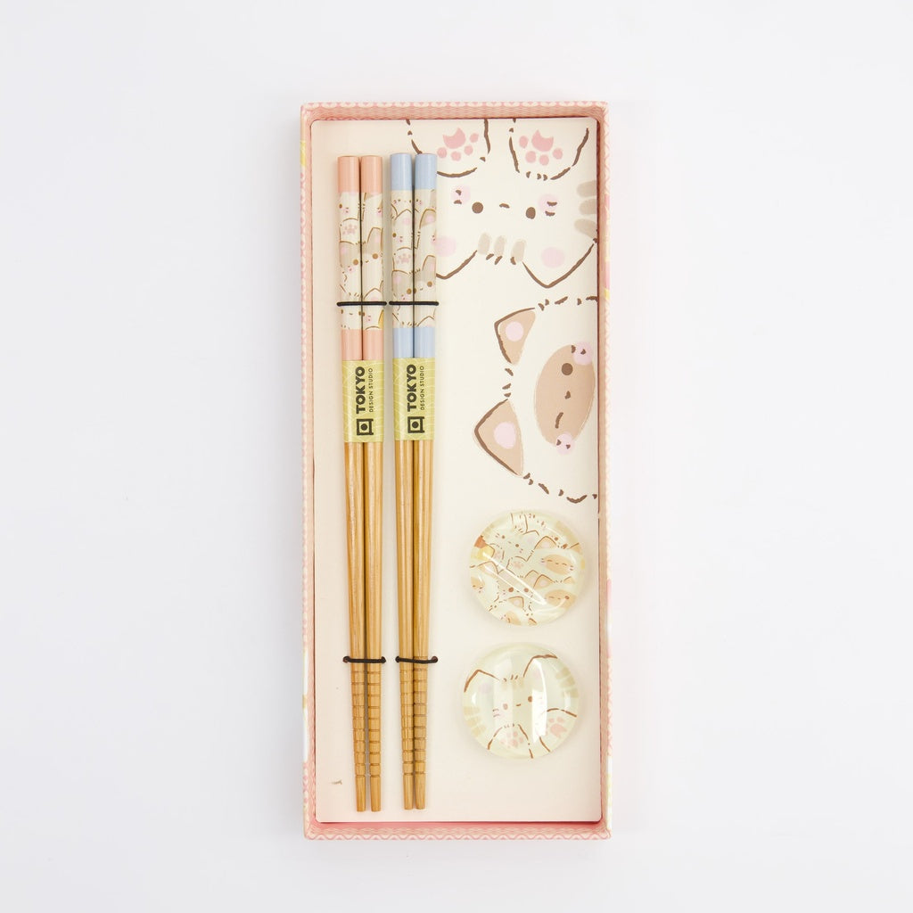 Chopstick Giftset/4 Kawaii Cats