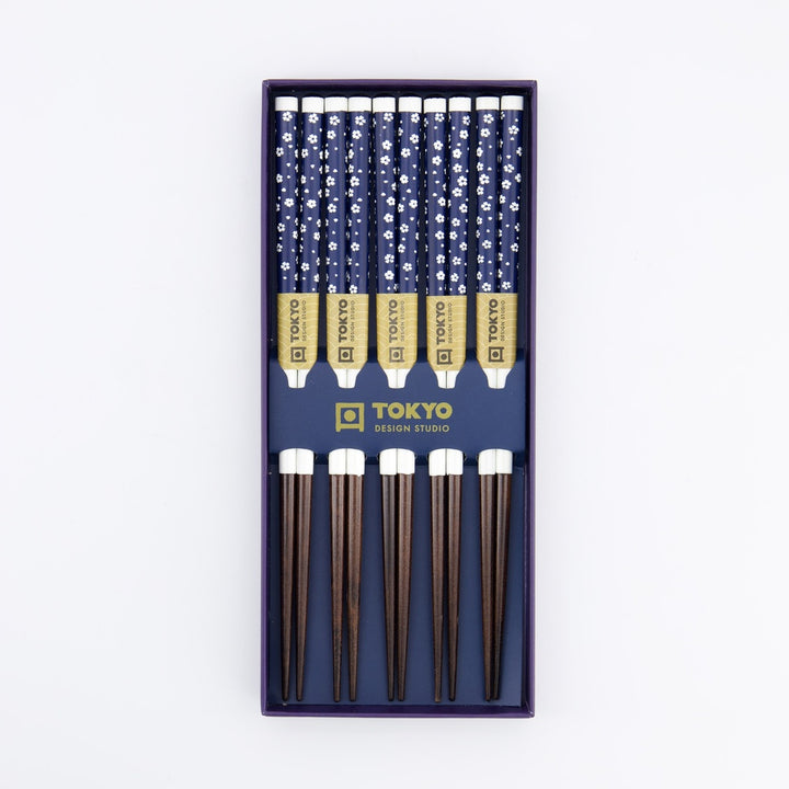 Chopstick Giftset/5 Blue Plum