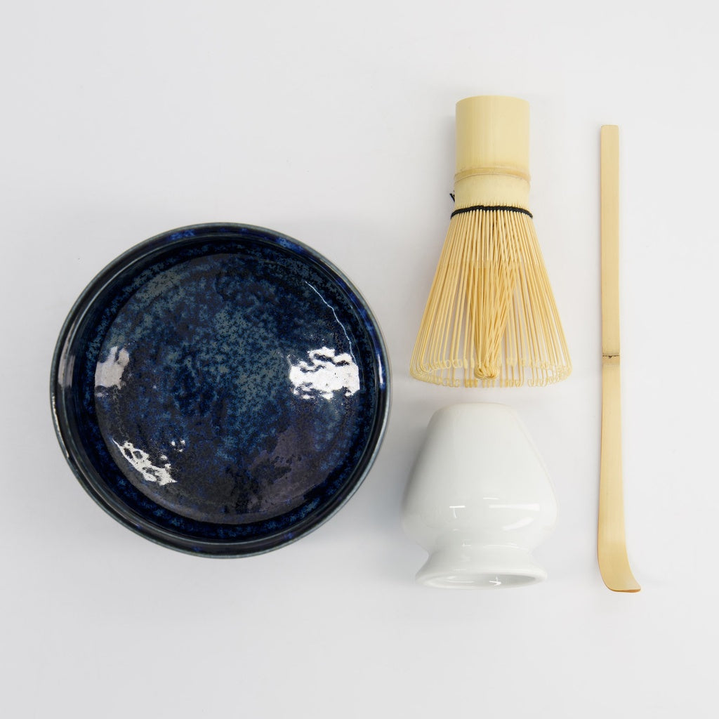 Matcha Giftset Blue Brush 12x7.5cm 4pcs