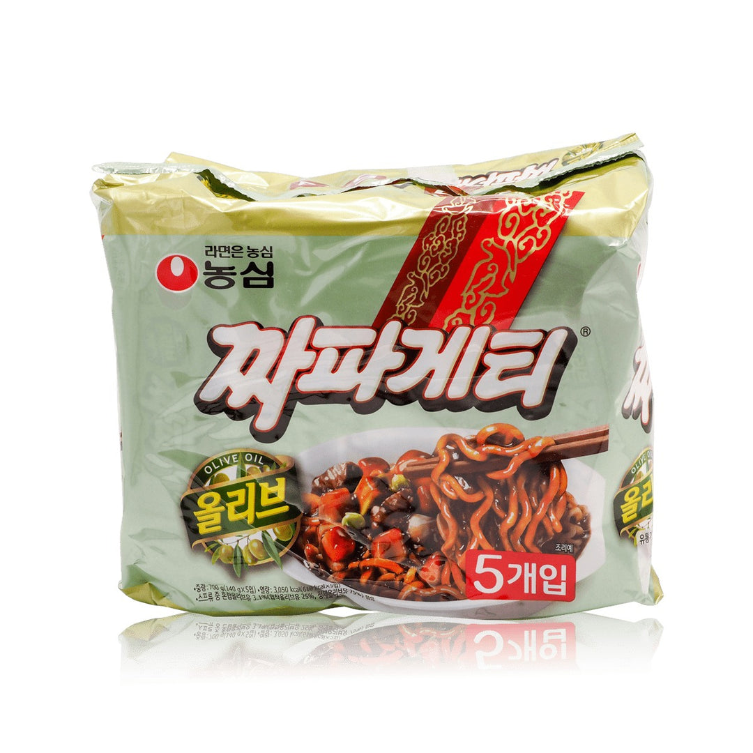Nongshim Olive Chapagetti-noedels, multipack 140 g x 5