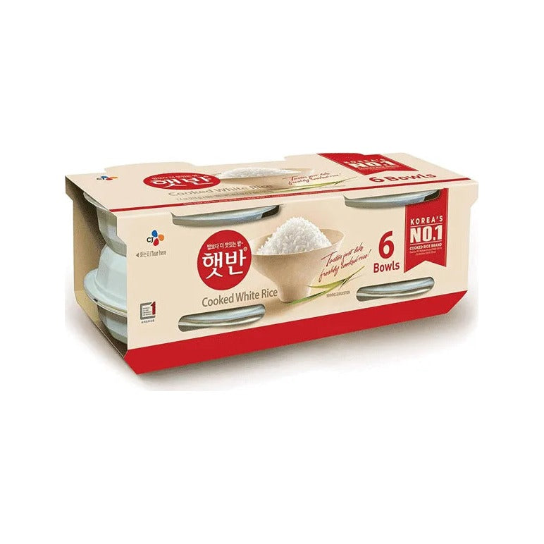 CJ Haetban Microwaveable Cooked White Rice 210g x6