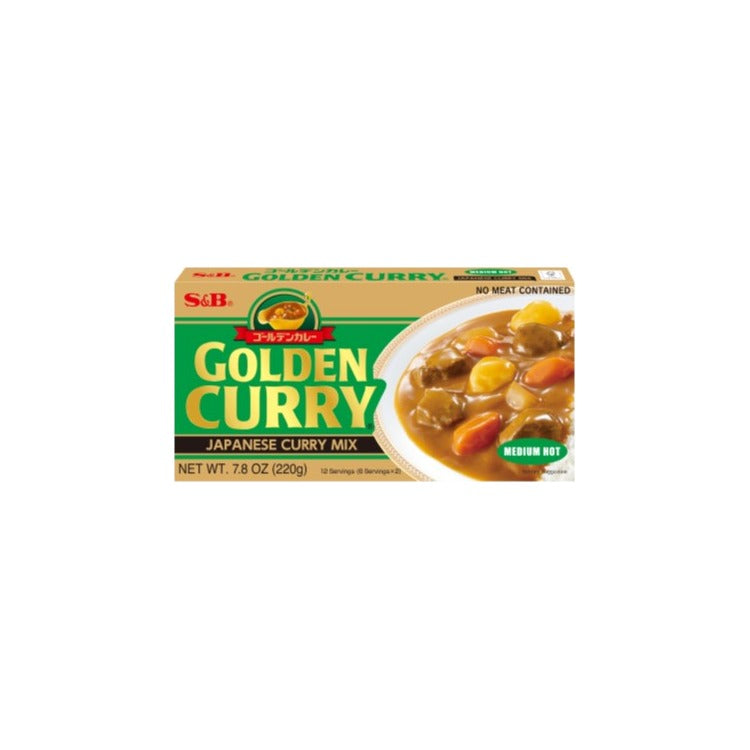S&amp;B Golden Curry Roux Medium Hot Chukara 220g