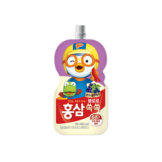 Pororo Red Jinseng Grape Blueberry Flavor 100ML