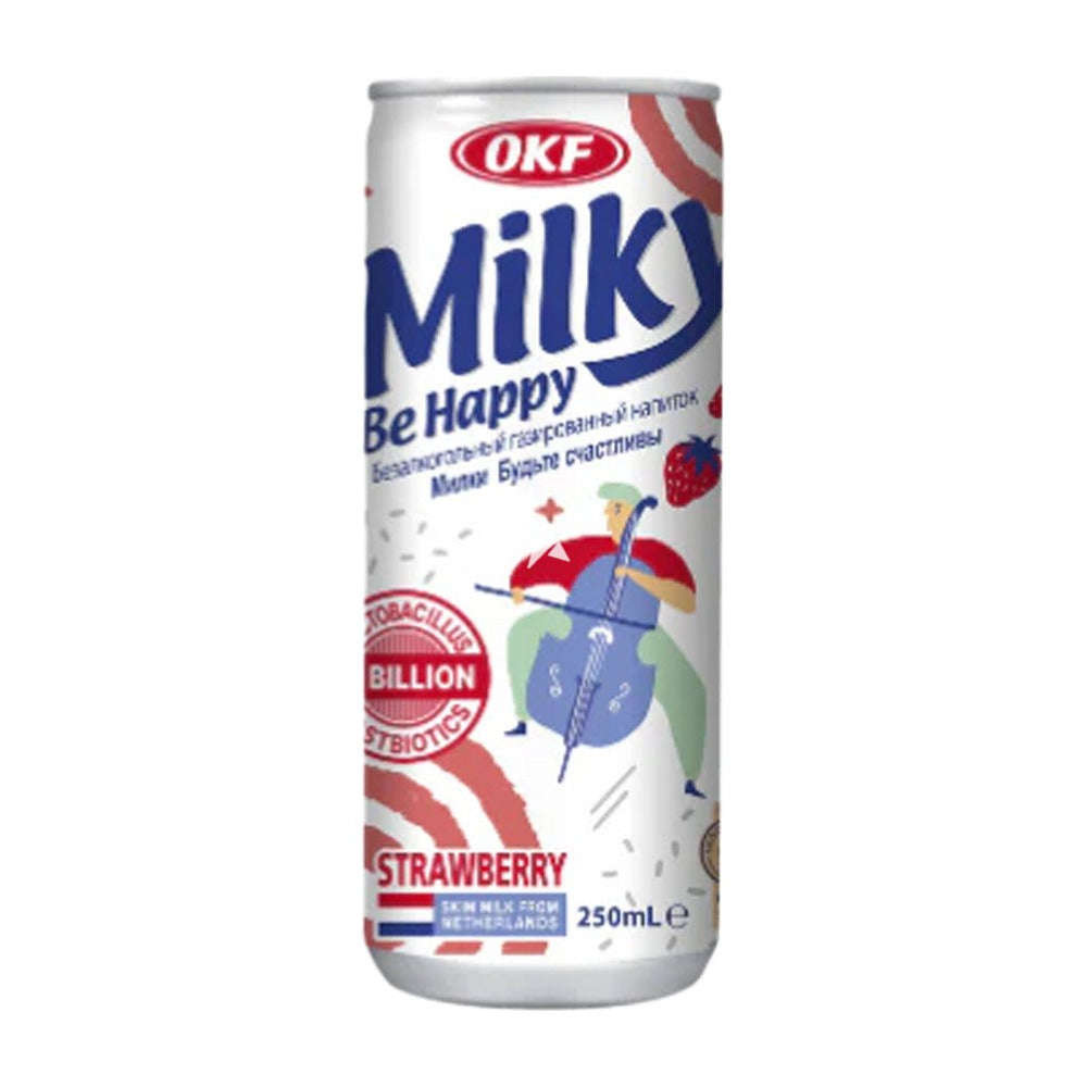 OKF Melkachtige aardbeiendrank, multipack 250 ml x 30