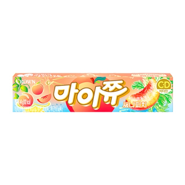 Crown Mychu Chewy Candy Sunny Peach Flavour 44g