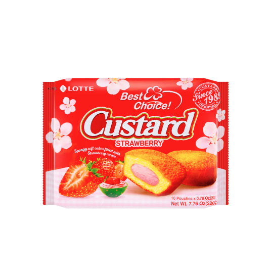 Custard Cake Strawberry 10P 220G