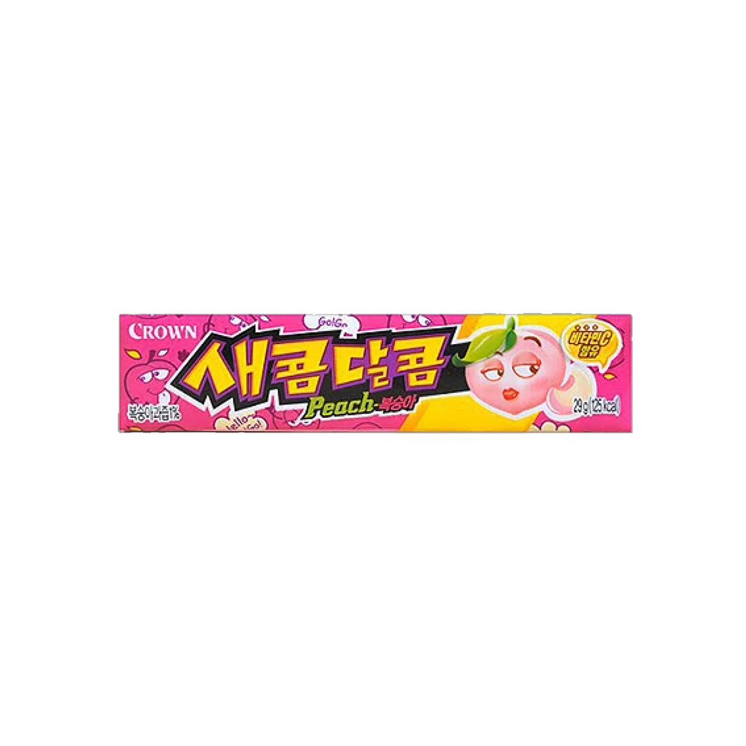 Crown Saekomdalkom Peach Chewy Candy 29g