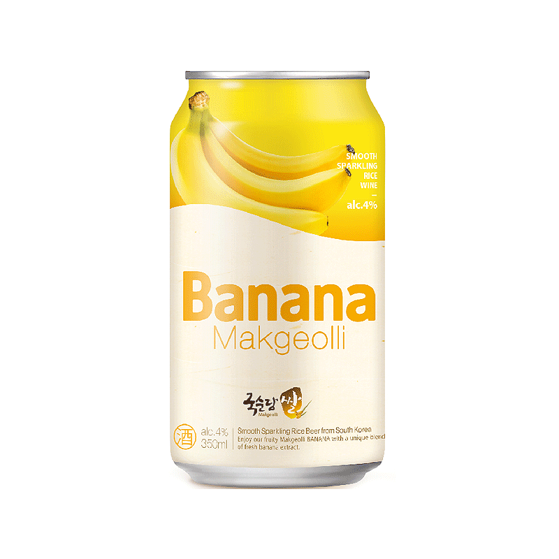 Rice Wine Banana Flavor Can [Makkeolli] 350ML 4%