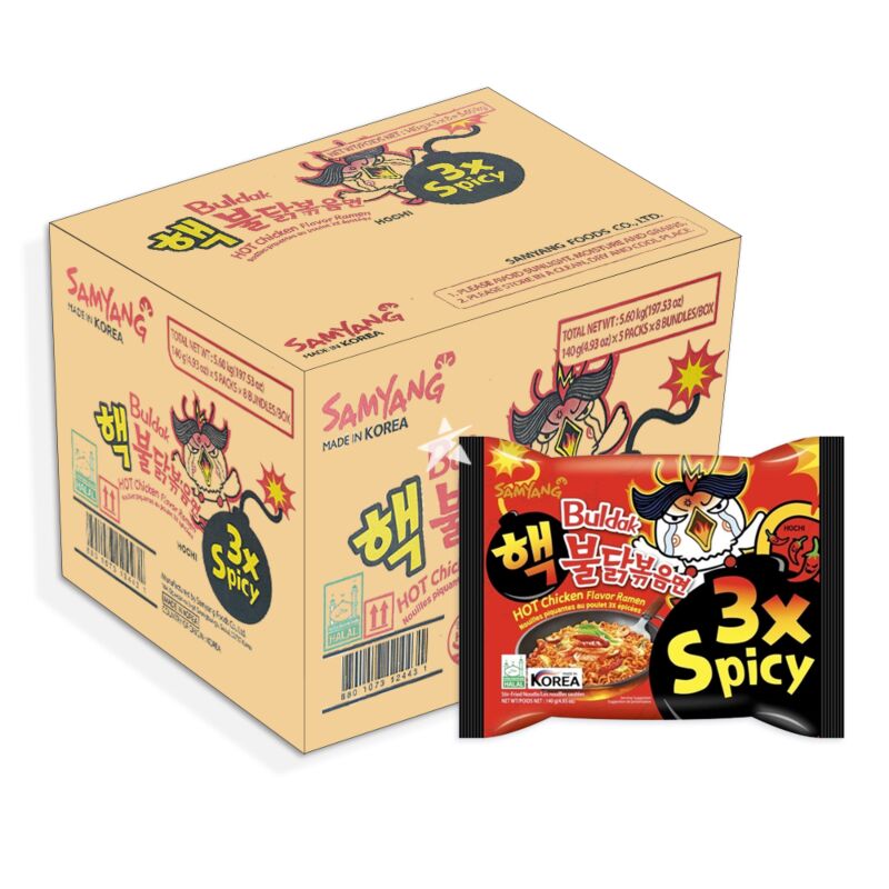 Buldak 3x Spicy 140G MP [e] (Box) 8 Multipacks