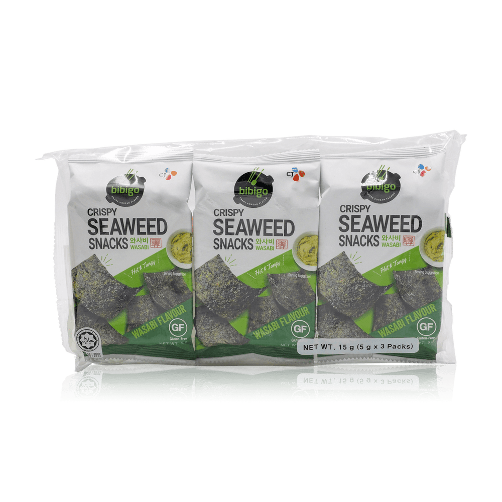 Crispy Seaweed Snack Wasabi 5G - CJ Bibigo