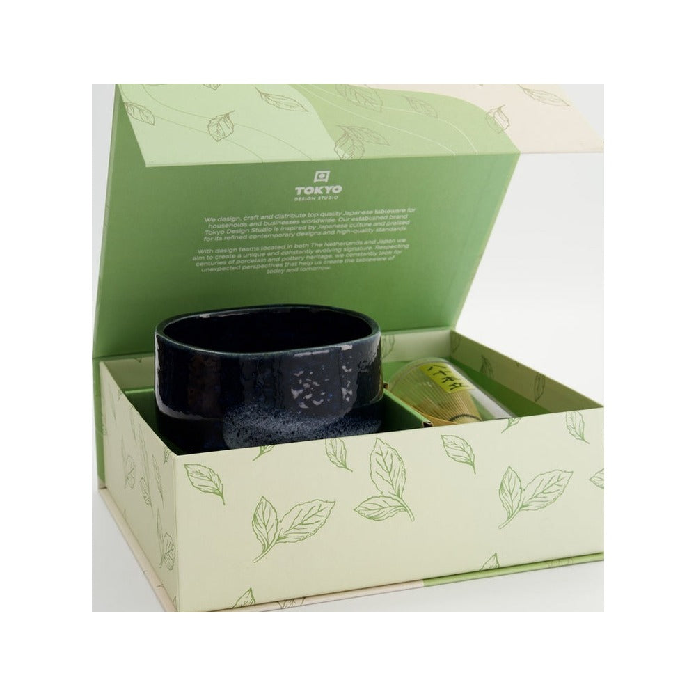 Matcha Giftset Blue Brush 12x7.5cm 4pcs