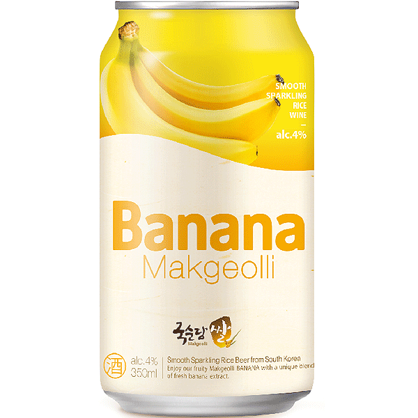 Rice Wine Banana Flavor Can [Makkeolli] 350ML 4%