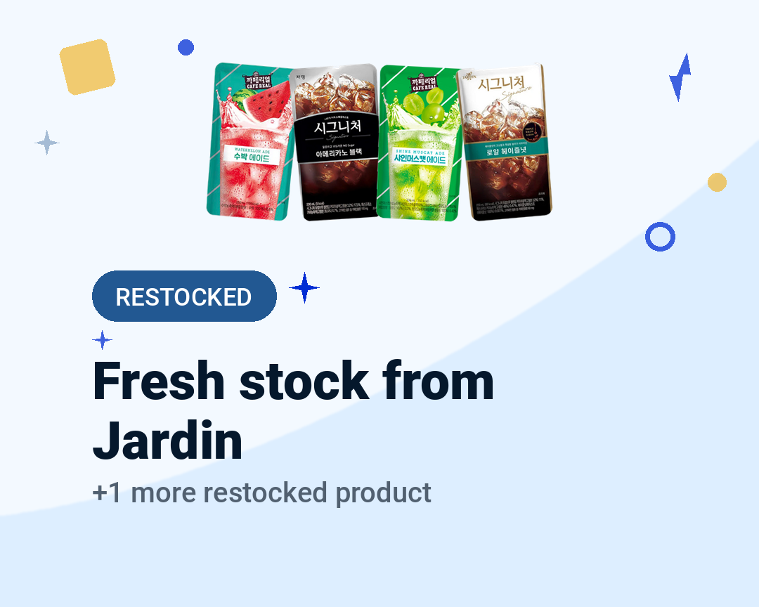 Fresh stock from Jardin