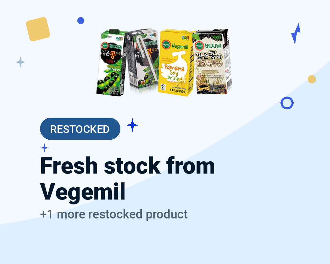 Fresh stock from Vegemil