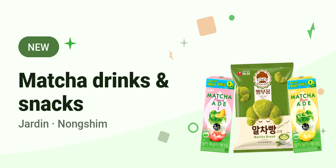 Matcha drinks & snacks - Shilla Market