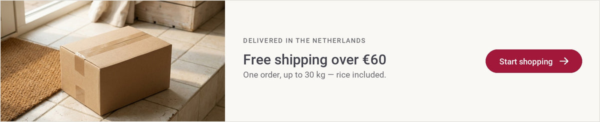Delivered in the Netherlands: free shipping over 60 euro