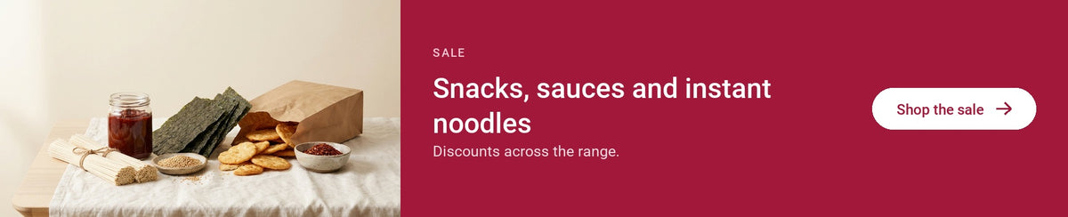 Sale: snacks, sauces and instant noodles