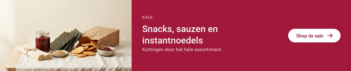 Sale: snacks, sauzen en instantnoedels